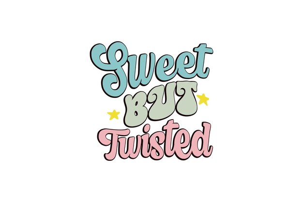 Christmas Sweet but Twisted Retro Svg vector file