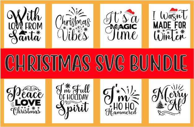 Christmas t shirt design bundle