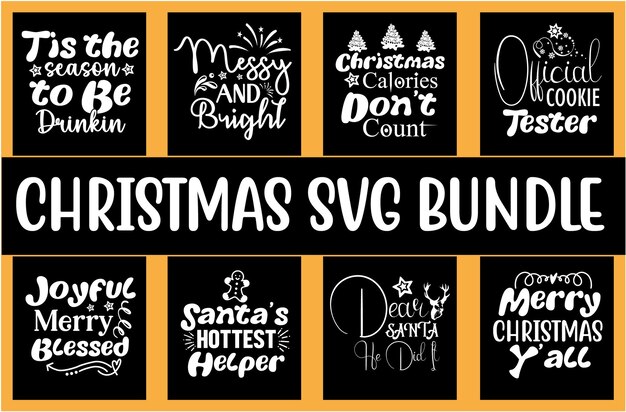 Vector christmas t shirt design bundle