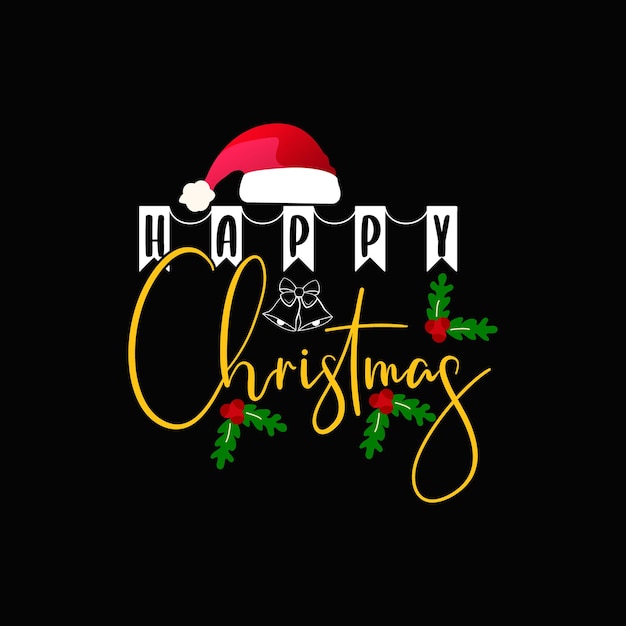 Christmas t-shirt design, Christmas holiday typography, Vector illustration.