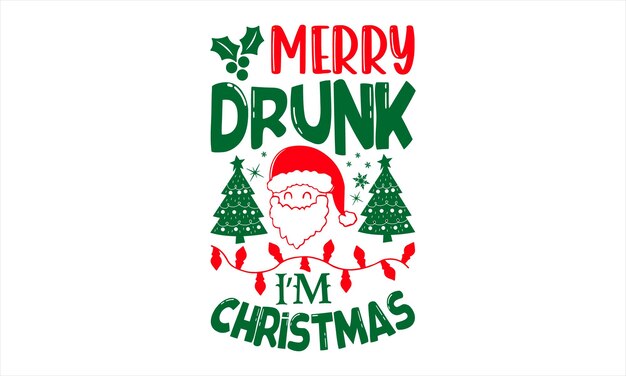 Christmas T shirt Design Handmade calligraphy vector illustration for prints on bags cups card