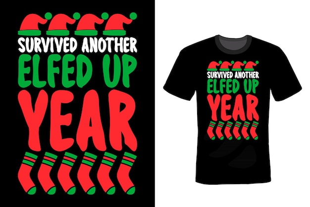 크리스마스 티셔츠 디자인, 타이포그래피, 빈티지