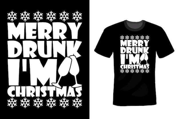 クリスマス t シャツのデザイン、タイポグラフィ、ヴィンテージ