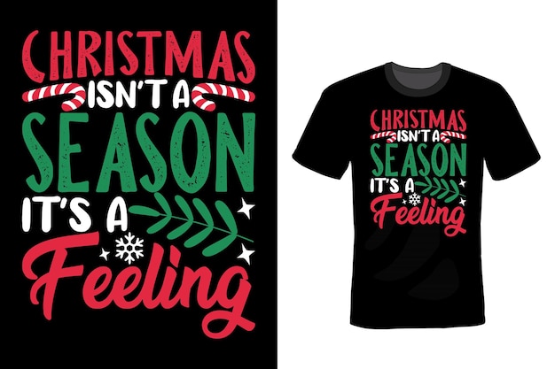 크리스마스 티셔츠 디자인, 타이포그래피, 빈티지