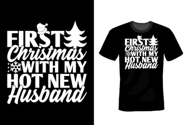 Christmas T shirt design, typography, vintage