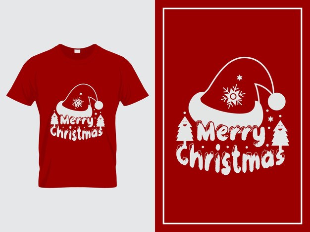 クリスマスTシャツデザインベクトル メリークリスマス引用