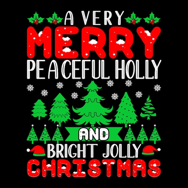 Christmas T-shirt Design vector