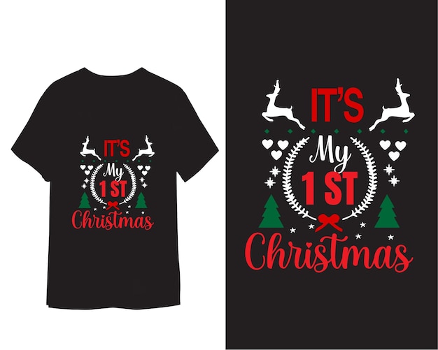 Vector christmas t shirt design