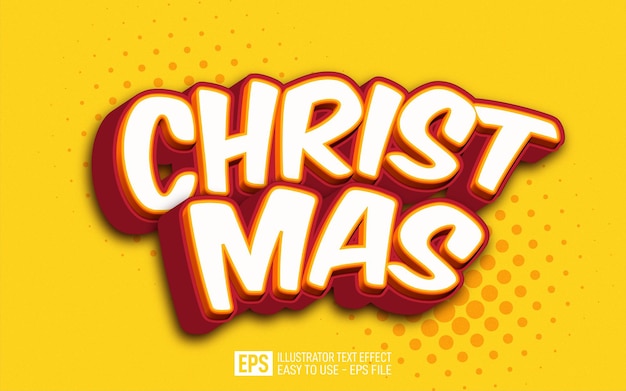 Christmas text editable illustrator text effect