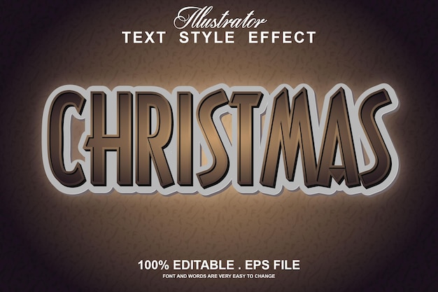 Christmas text effect editable