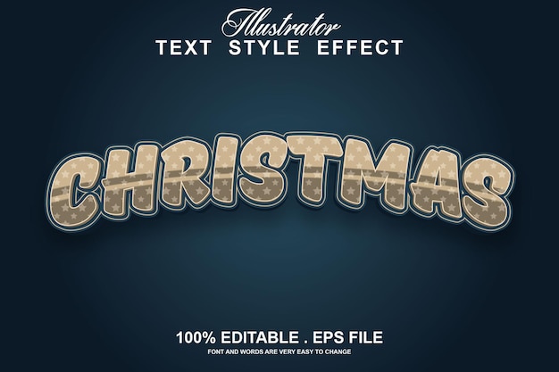 Christmas text effect editable