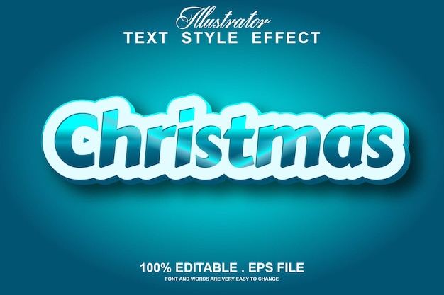 Christmas text effect editable