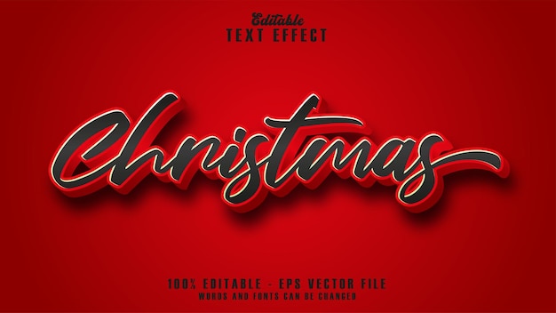 Christmas text effect free vector