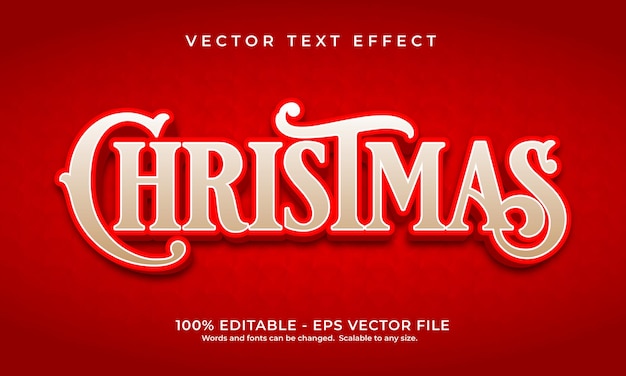 Vector christmas text effect