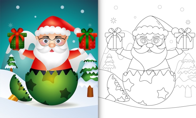 Christmas themed coloring page