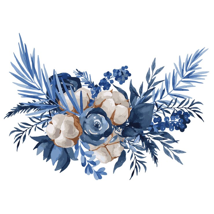 Vector christmas themed floral decoration