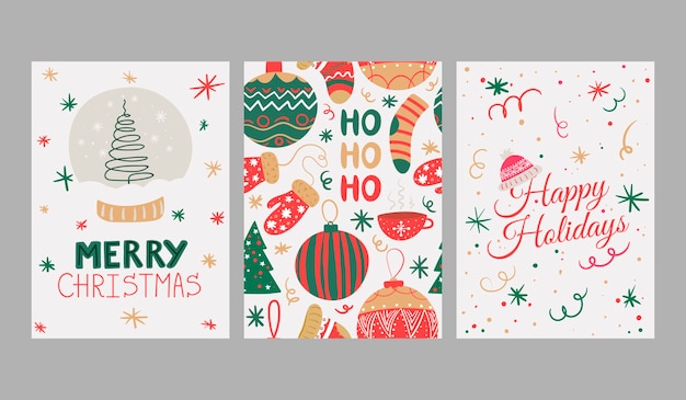 Vector christmas themed greeting card