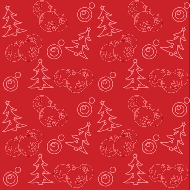 Christmas themed seamless pattern