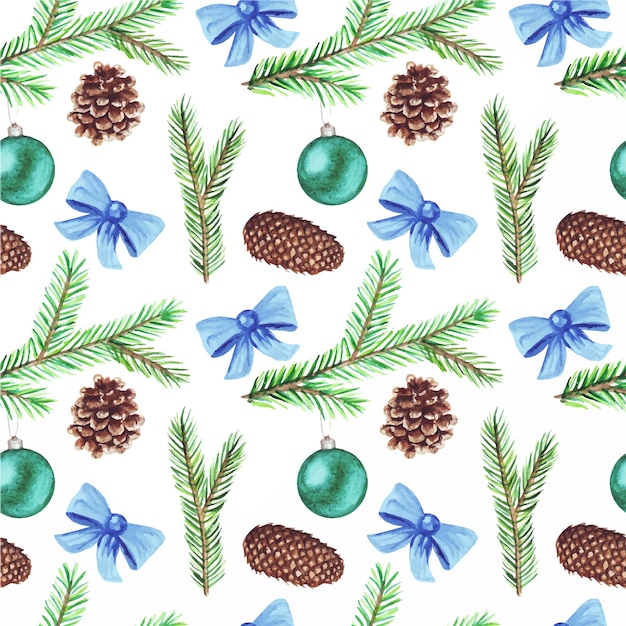 Christmas themed seamless pattern