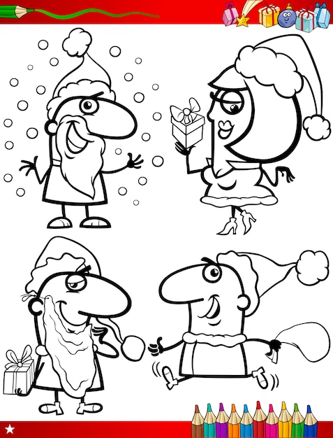 Christmas themes coloring page