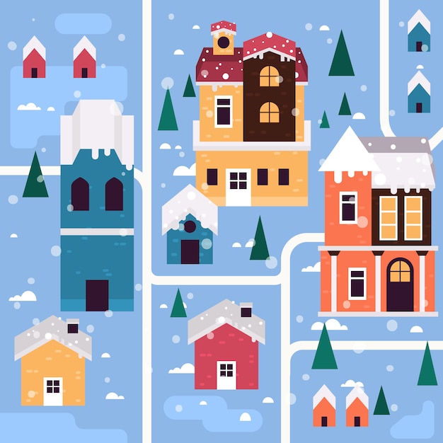 Christmas town background