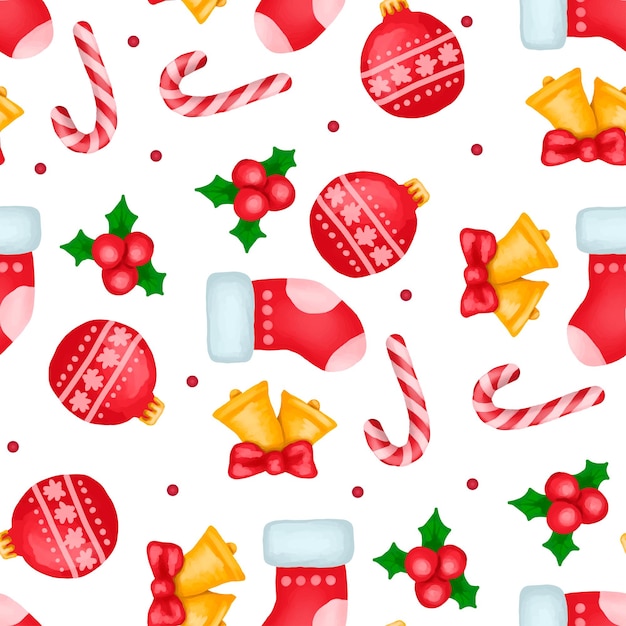 Christmas toys seamless pattern