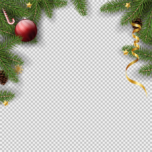 Christmas transparent frame background