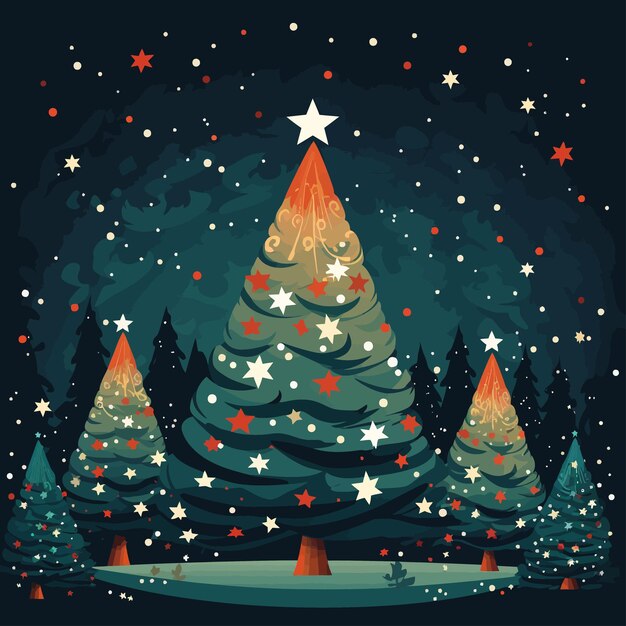 Vector christmas_tree_background_vector