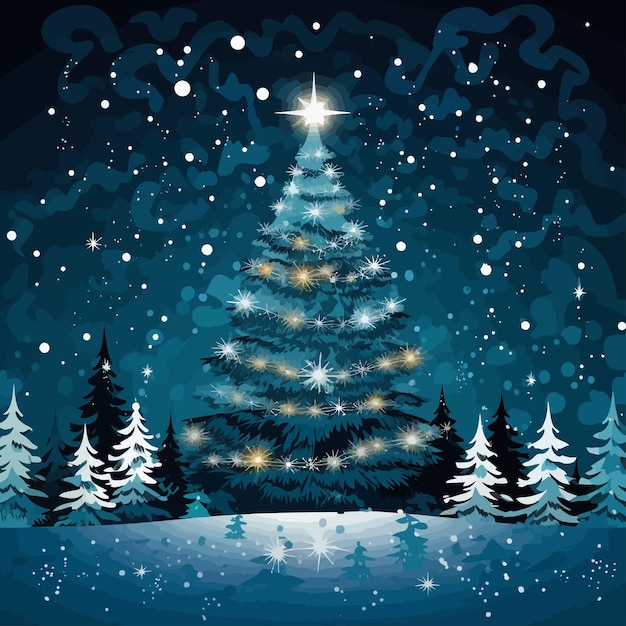 Vettore christmas_tree_background_vector