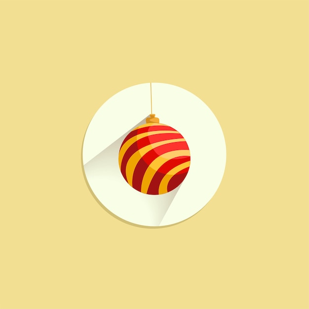 Christmas tree ball flat icon