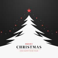 Christmas tree banner with minimal style for christmas day.