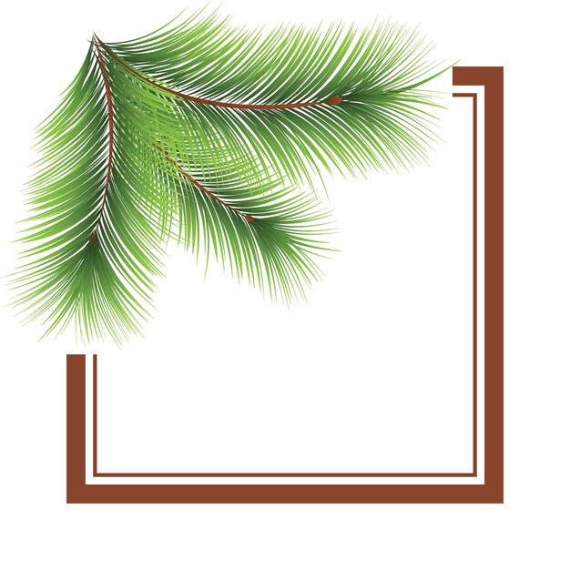 Christmas Tree Branches Border