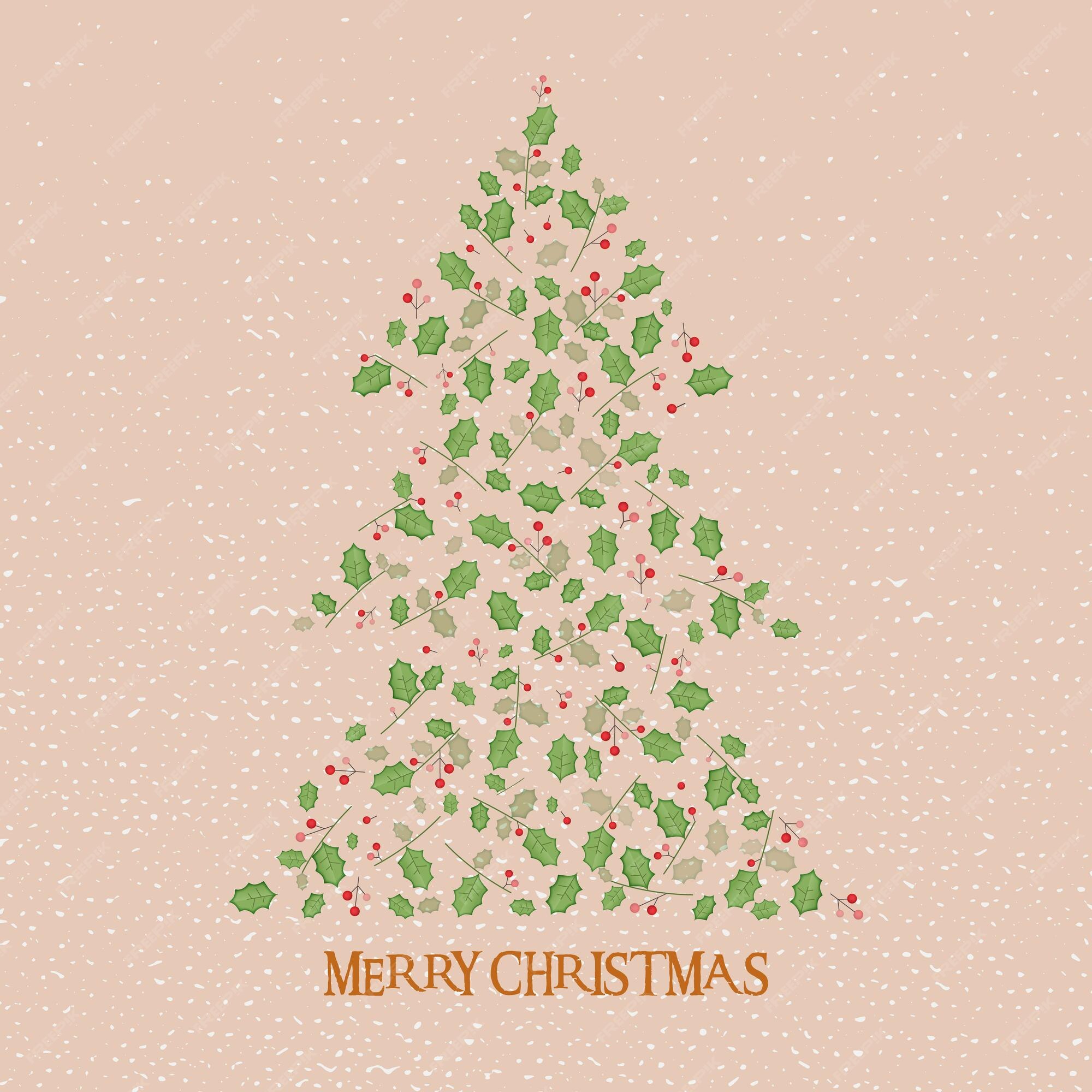 Premium Vector Christmas tree card template Premium Vector Christmas tree card template