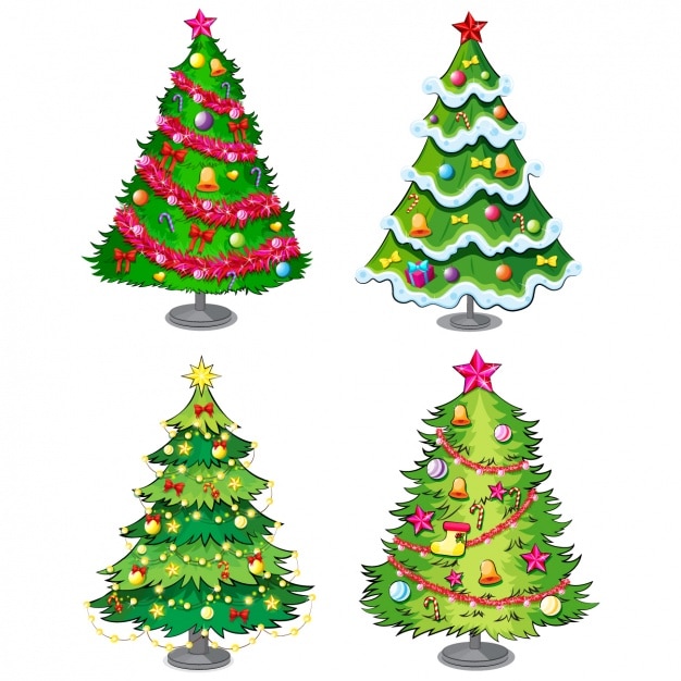 Vector christmas tree collection