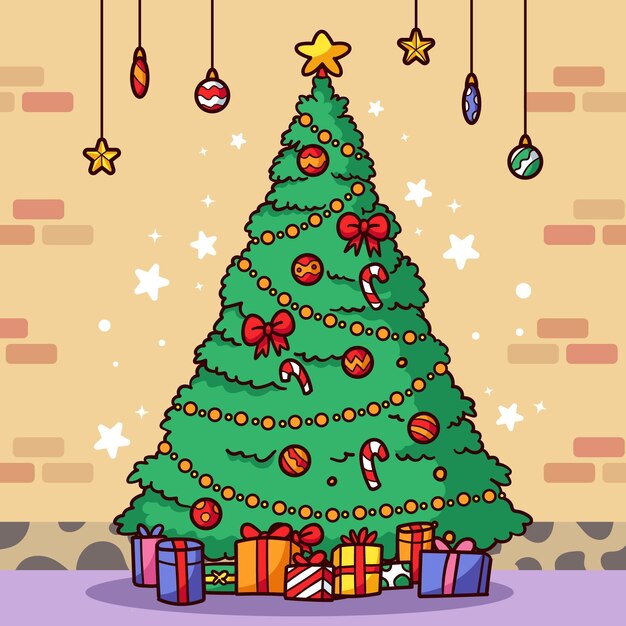 Vector christmas tree concept