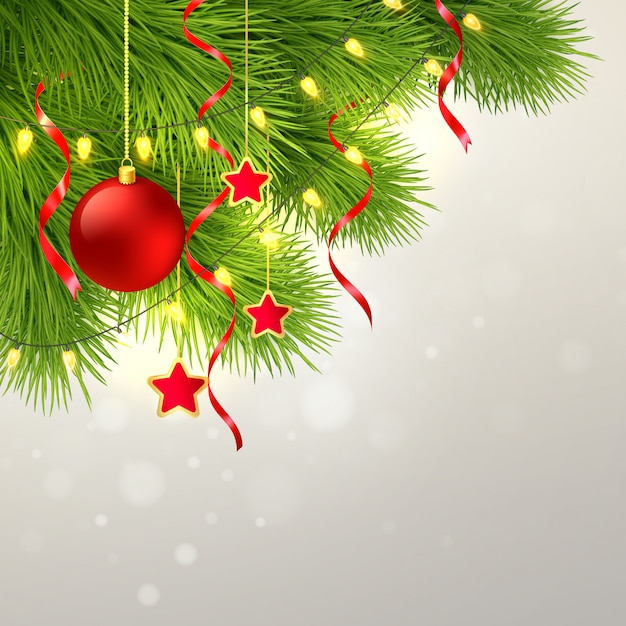 Christmas tree decoration background