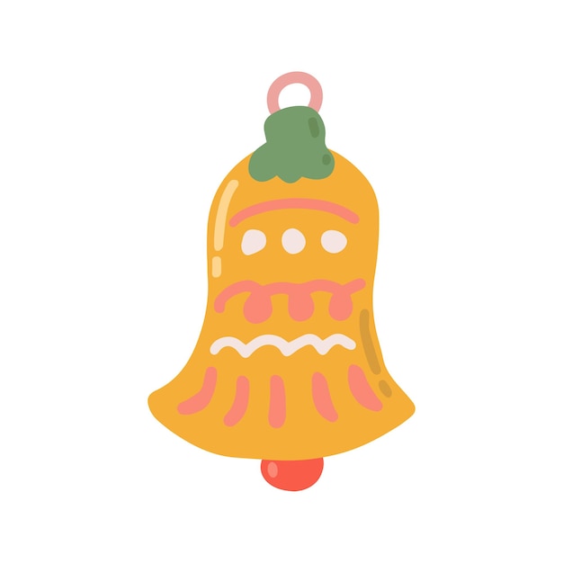 Christmas tree decoration vector flat illustration on white background