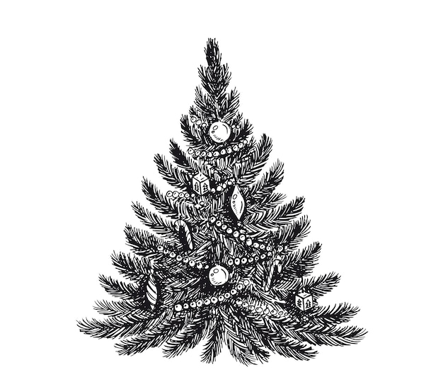 Christmas tree design vector set