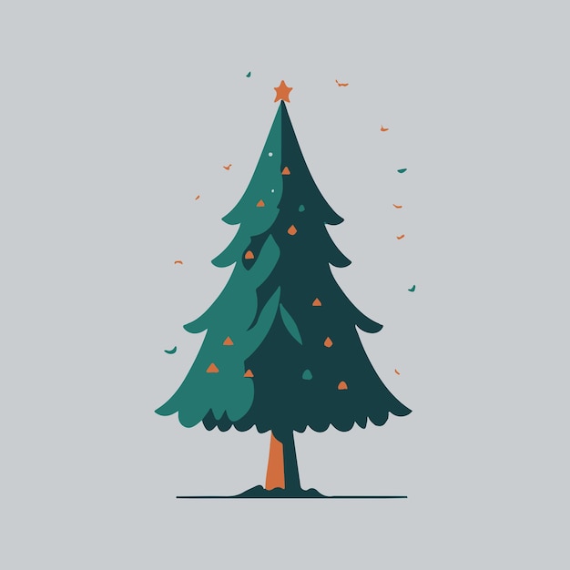 christmas tree flat design