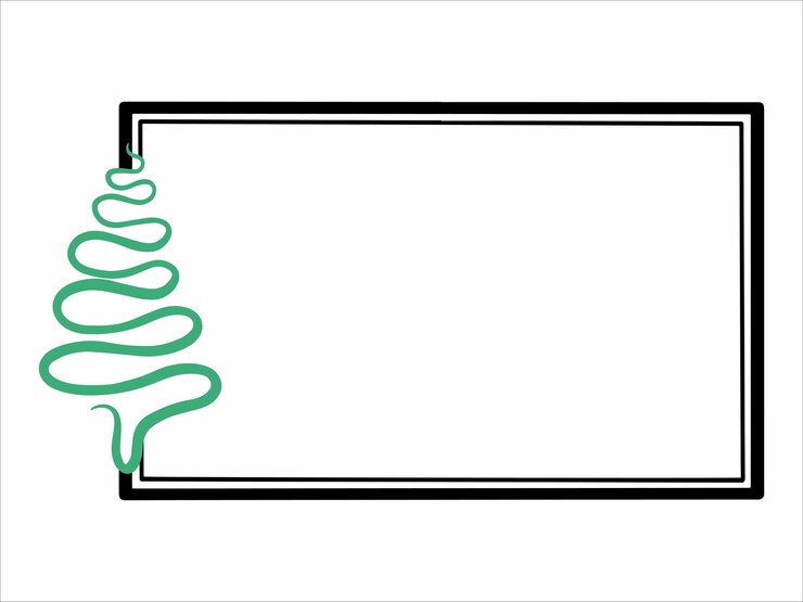 Vector christmas tree frame background illustration