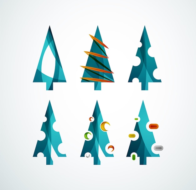 Vector christmas tree geometric design