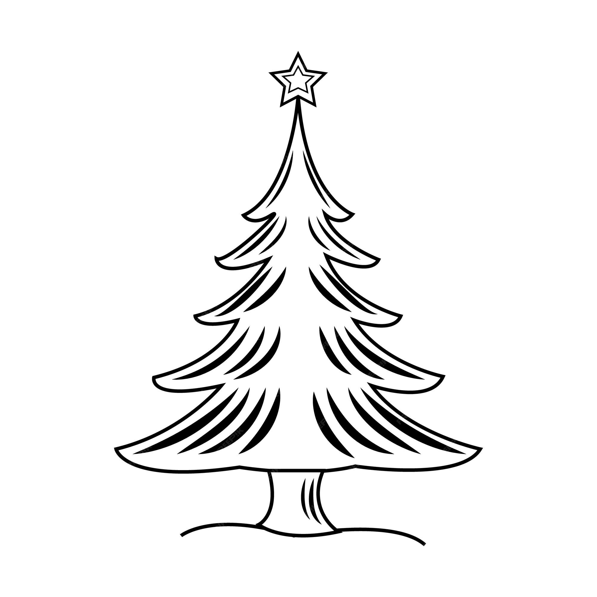 Premium Vector Christmas tree icon logo vector design template