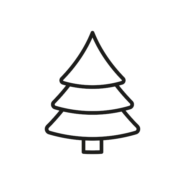 クリスマスツリー アイコン ベクトル デザイン シンプル