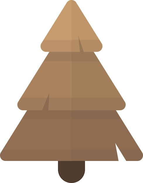 Christmas tree illustration in minimal style