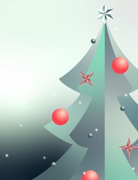 Vector christmas tree illustration