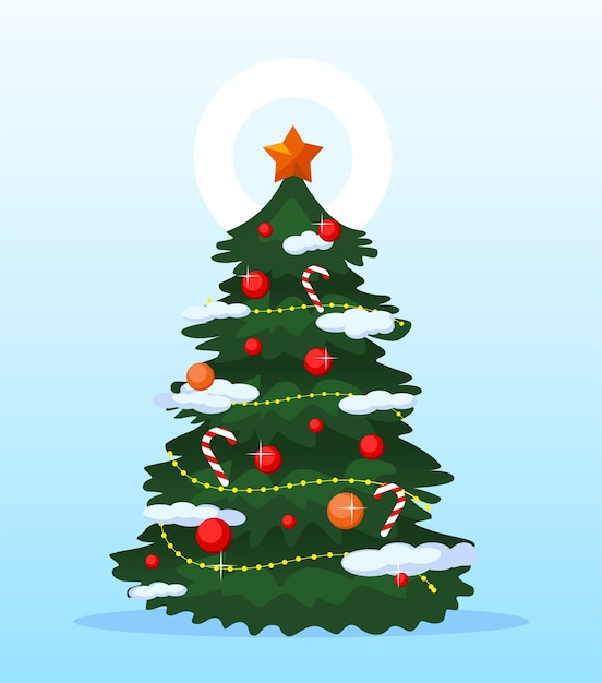 Vector christmas tree illustration