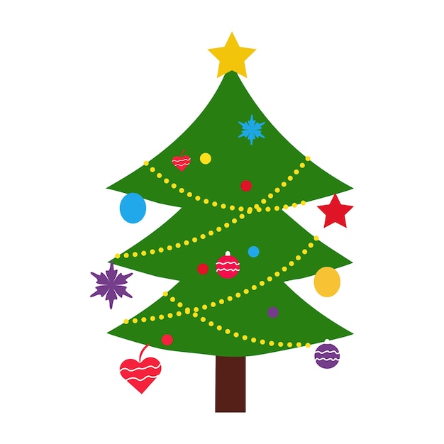 Vector christmas tree illustration