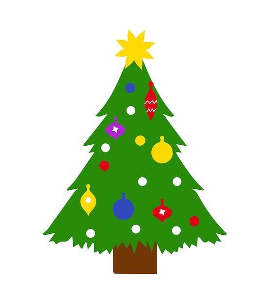 Premium Vector | Christmas tree illustration