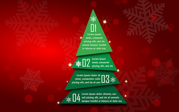 Vettore infographics dell'albero di natale