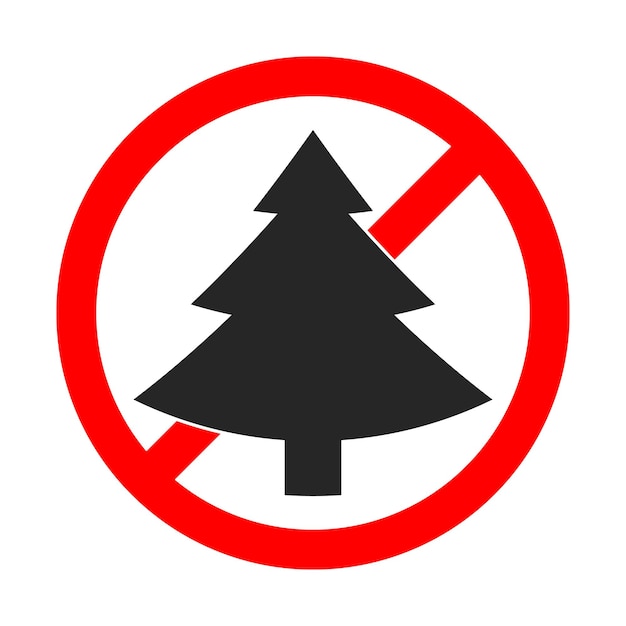 Christmas tree is forbidden Stop Christmas tree
